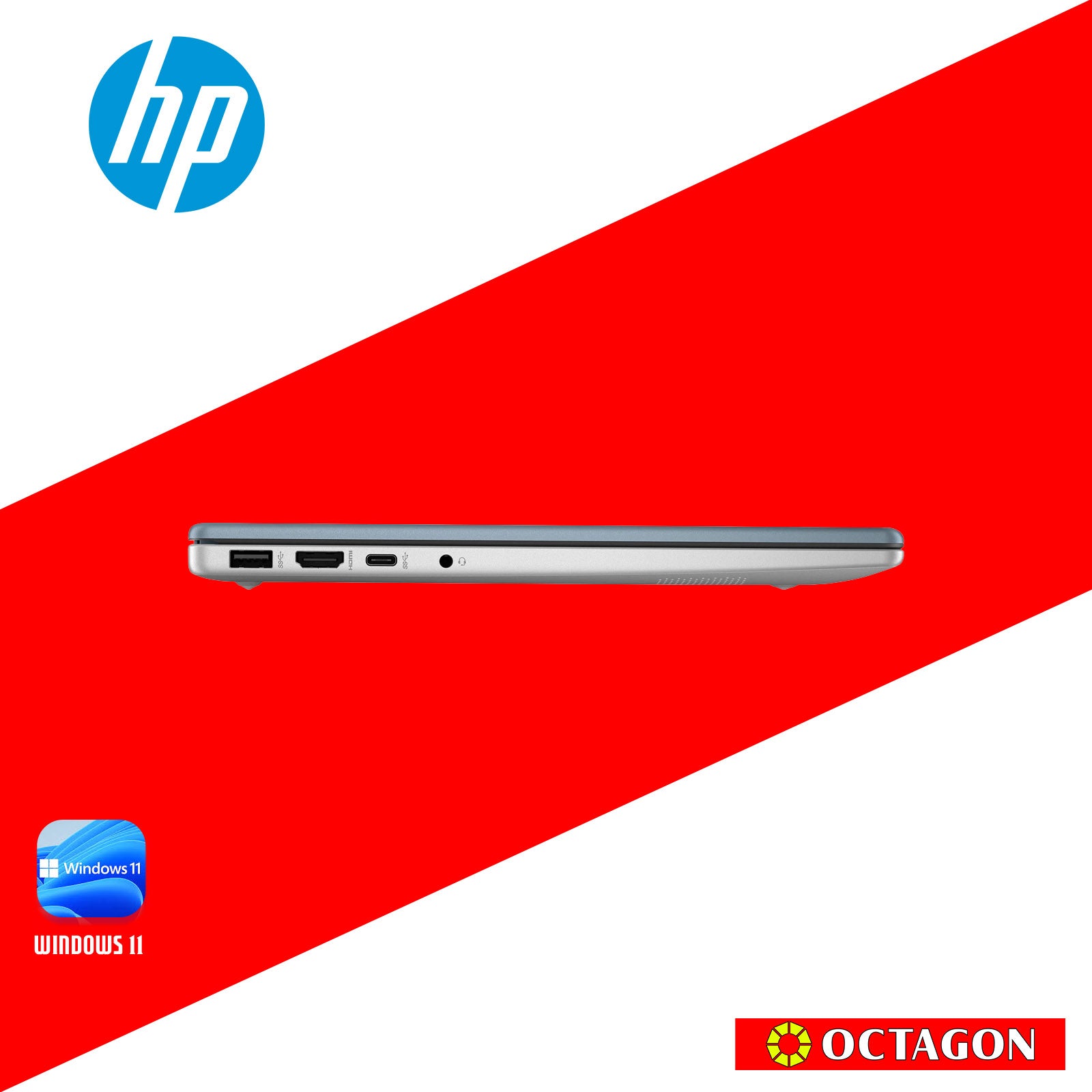 HP 14-EP0362TU/ CORE I3-N305/ 8GB DDR4/ 512GB SSD/ 14" FHD/ WIN 11/ OFFICE H&S/ SLV
