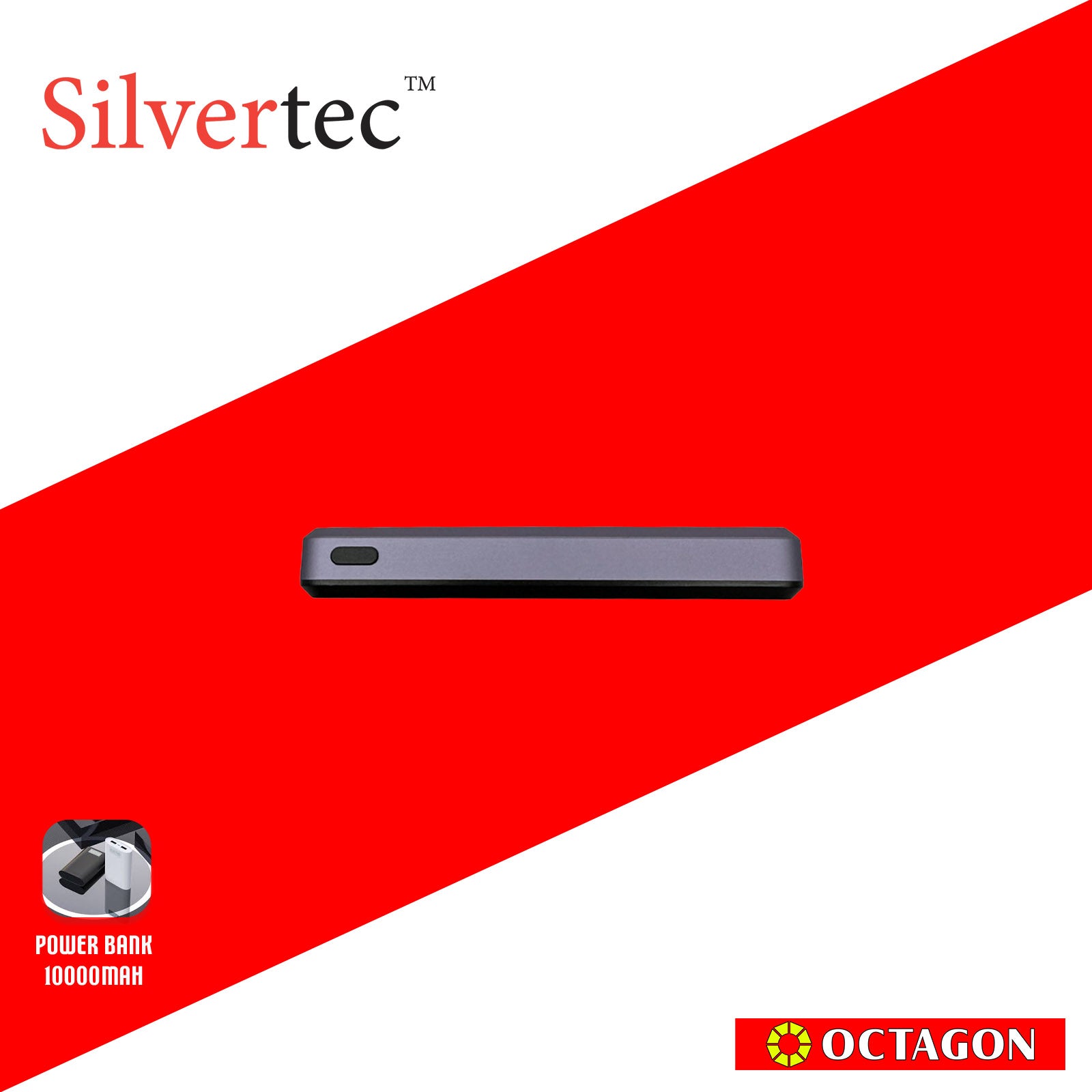 SILVERTEC SRT-MP100-PP ULTRA-SLIM MAGNETIC WIRELESS PD20W POWERBANK 10000MAH (LIGHT PURPLE)