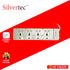 SILVERTEC NEW SV28-1.8M 4-OUTLET UNIVERSAL PLUG/ 4-SWITCH/ 1.8M/ 10A/ 2500W/ 250V IVORY POWER STRIP W/ SURGE PROTECTION