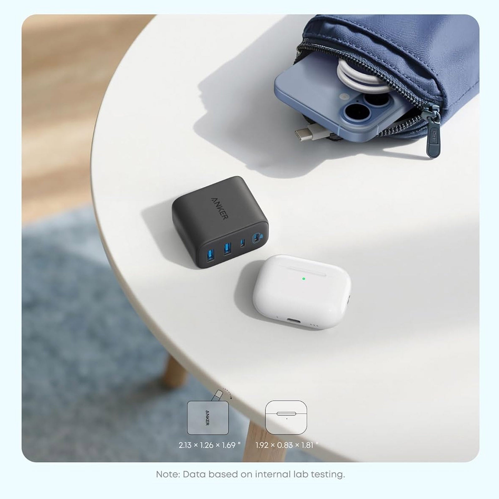 ANKER A121EJ11 ZOLO BLACK 50W 2A2C CHARGER