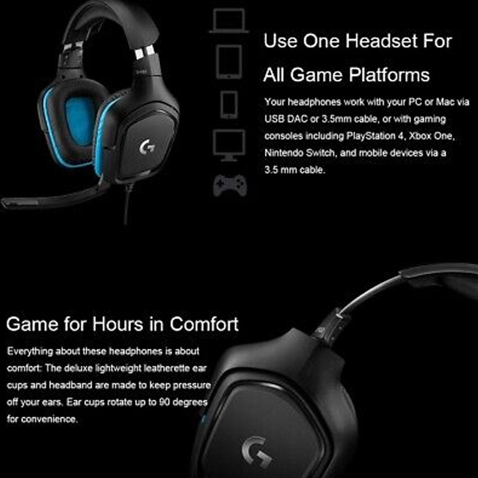 LOGITECH G431 7.1 SURROUND SOUND GAMING HEADSET