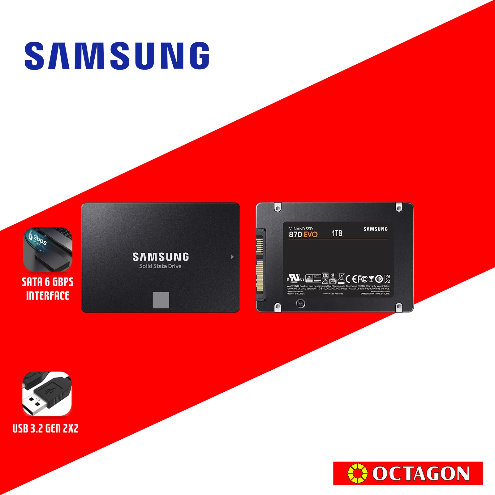 SAMSUNG SSD 1TB 870 EVO SATA 3