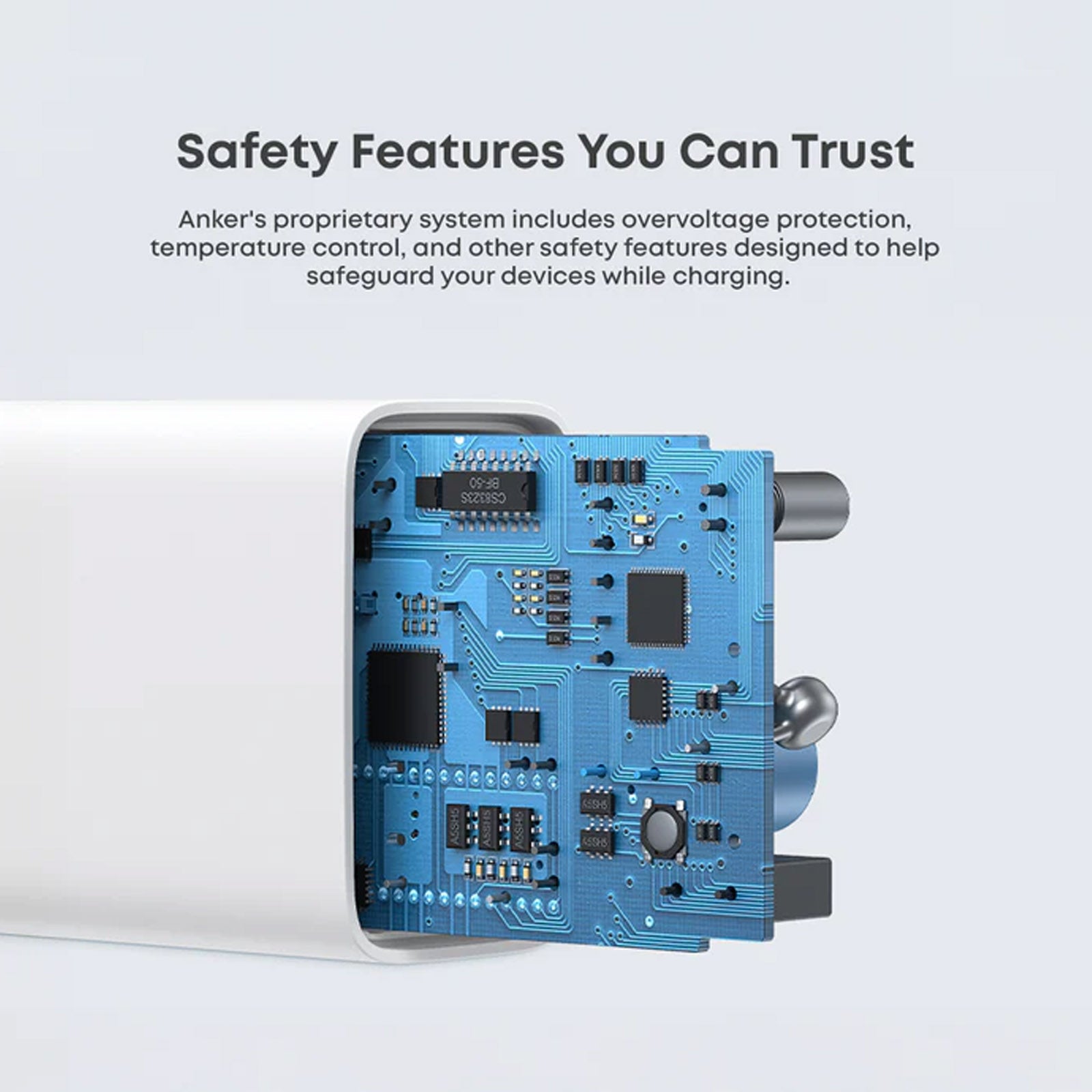 ANKER 312 B2348J21 WHITE 20W USB USB-C CHARGER W/ CABLE