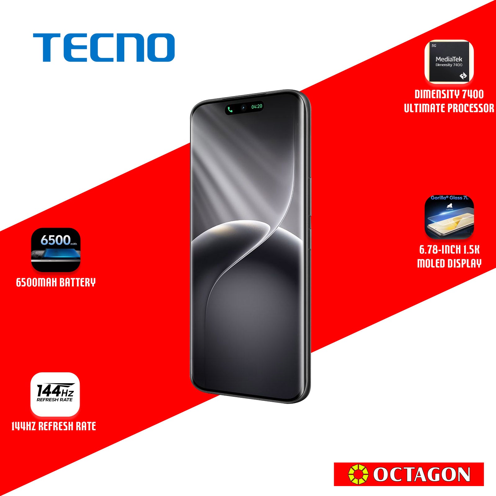 TECNO CAMON 50 ULTRA 5G 12+256GB M.BLACK