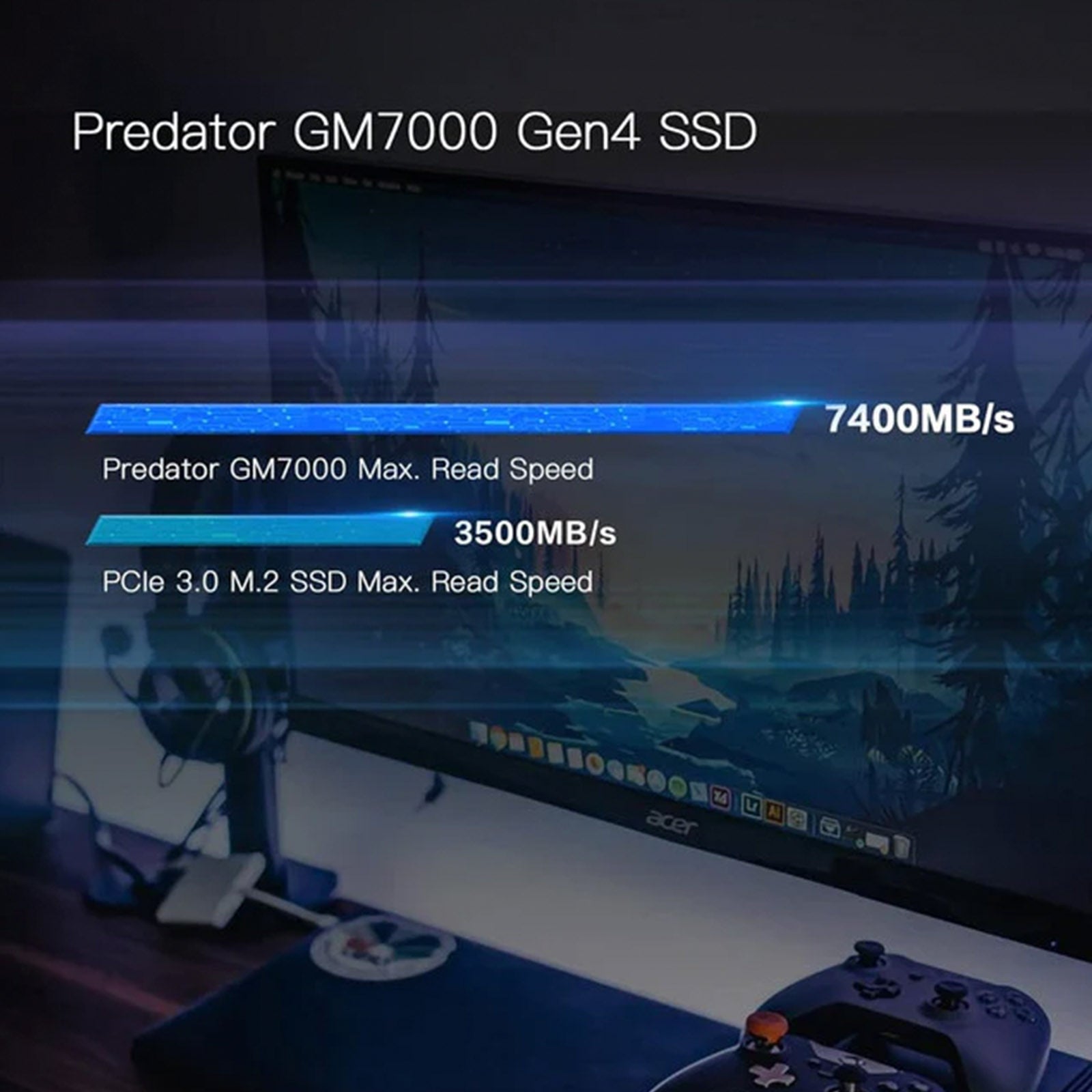 ACER GM7000 1TB M.2 NVME SSD UP TO 7400MBPS