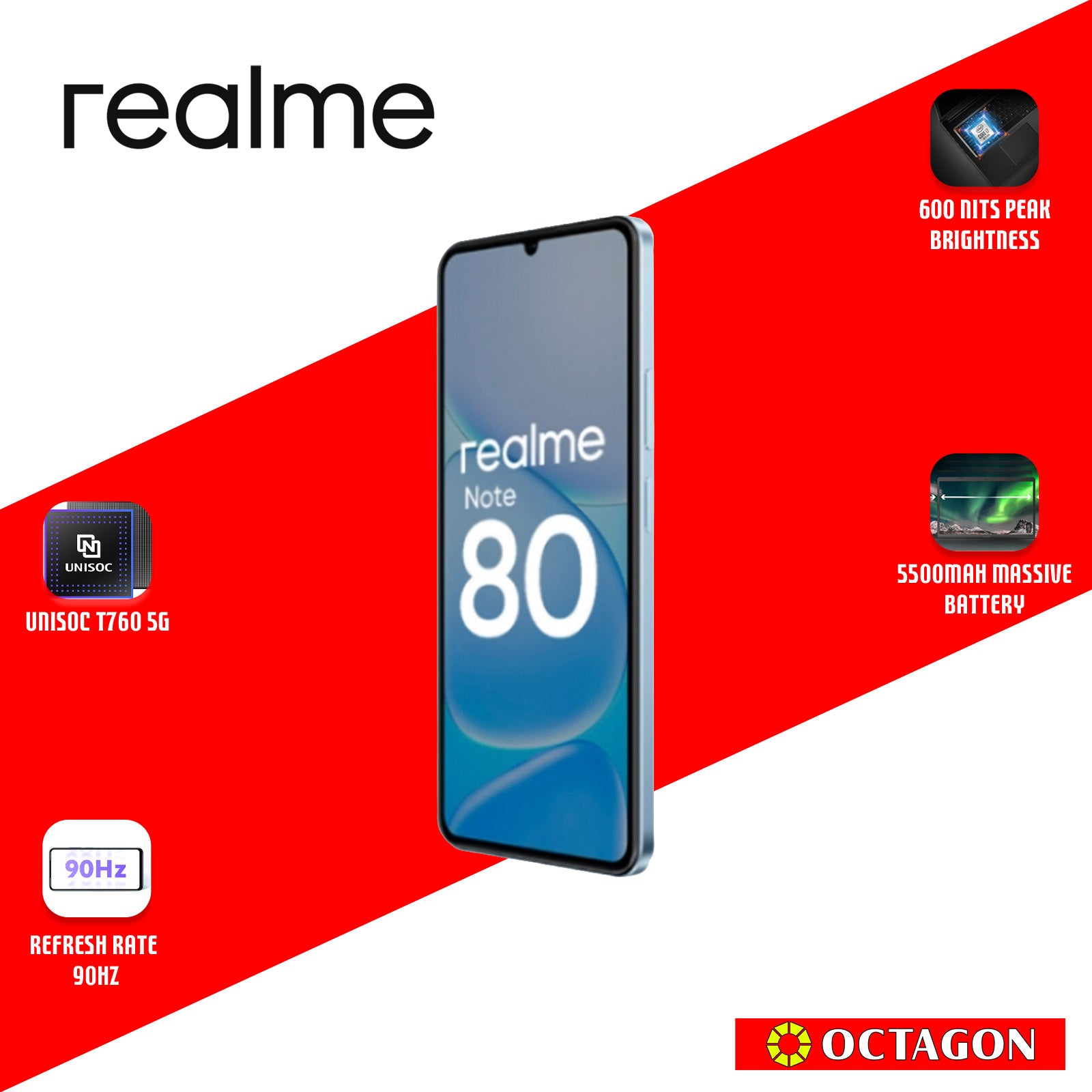 REAL ME NOTE 80 4GB 128GB BLUE