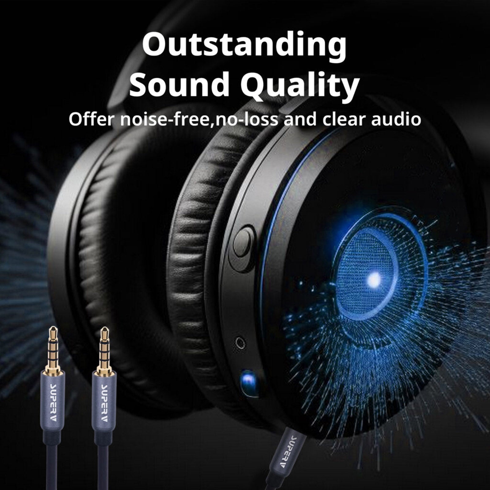 SUPERV AC100 AUDIO 3.5MM TO 3.5MM AM/AM CABLE BLACK