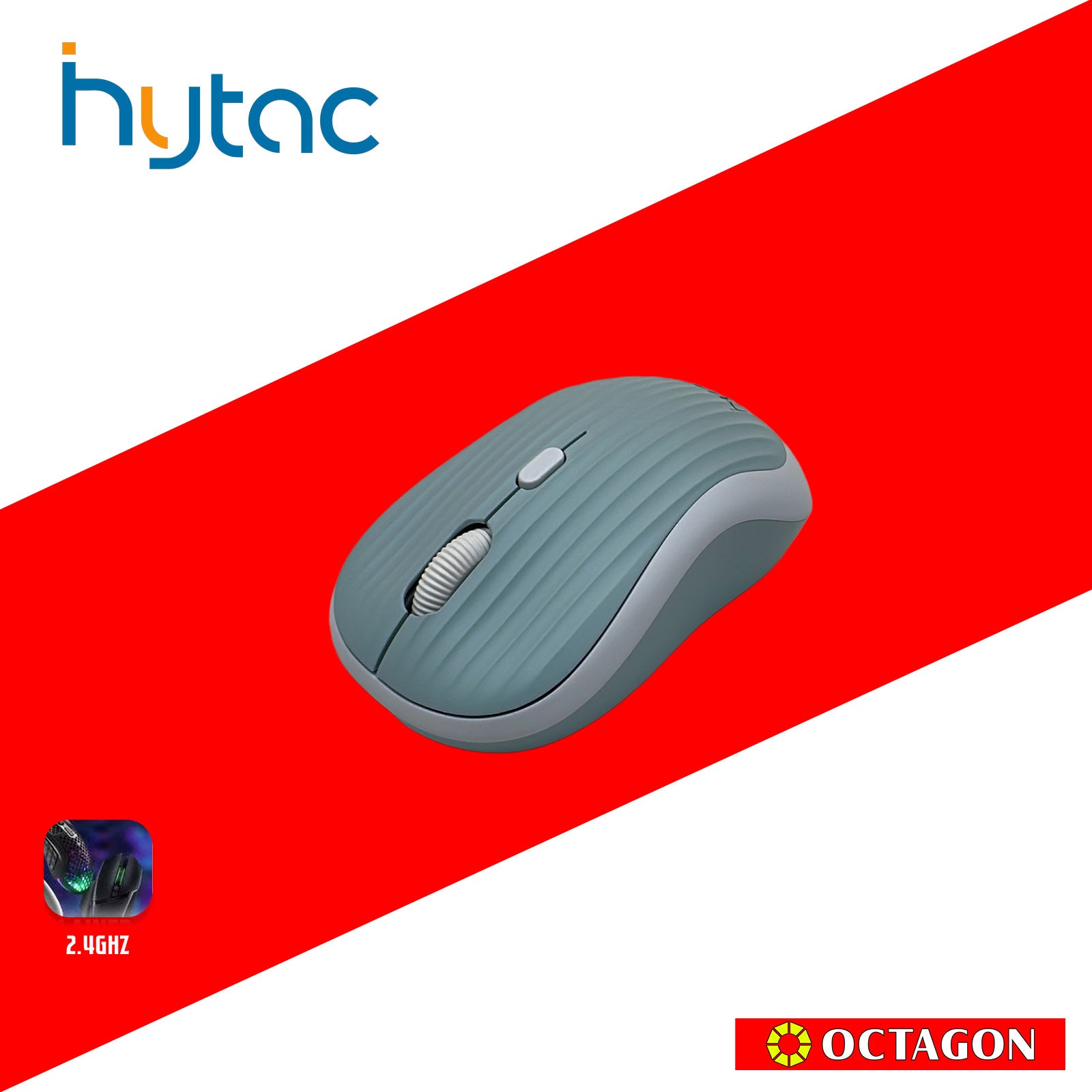 HYTAC HGS637 SKY BLUE 1600DPI DUAL MODE RECHARGEABLE SILENT WIRELESS MOUSE