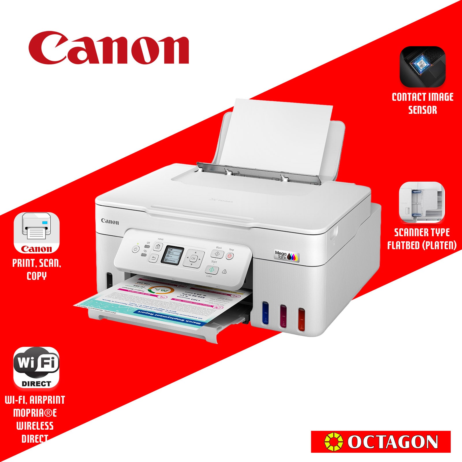 CANON PIXMA G3780 INK TANK PRINTER (GI-71 SERIES) AIO WIRELESS