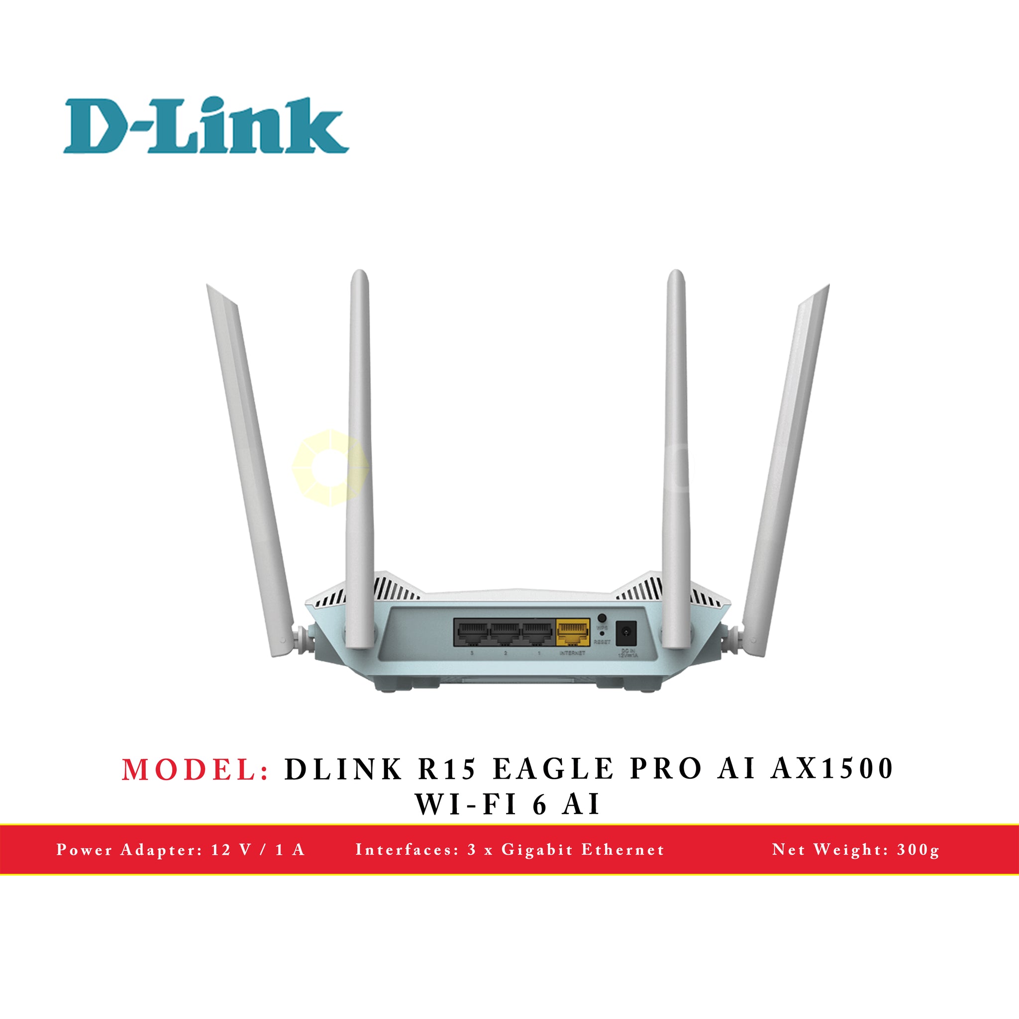 DLINK R15 EAGLE PRO AI AX1500 WI-FI 6 AI