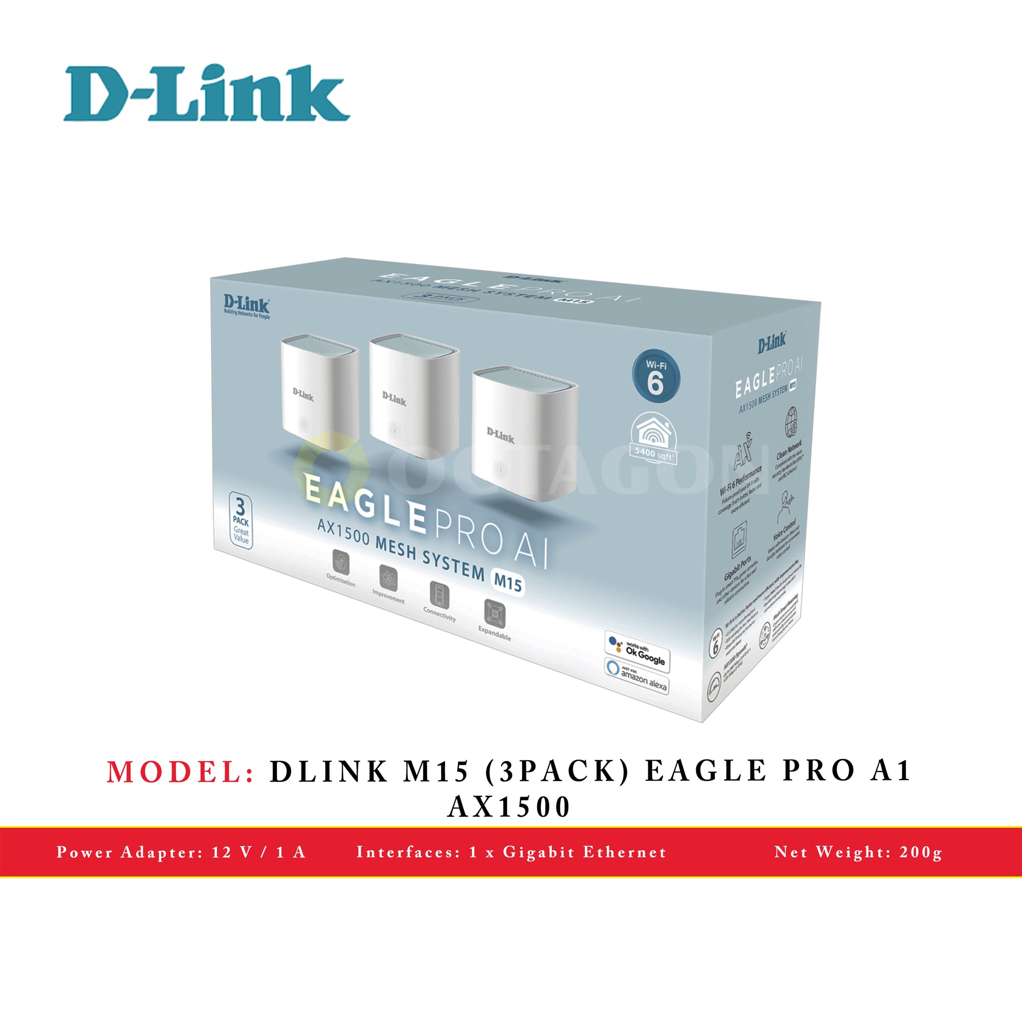 DLINK M15 (3PACK) EAGLE PRO A1 AX1500