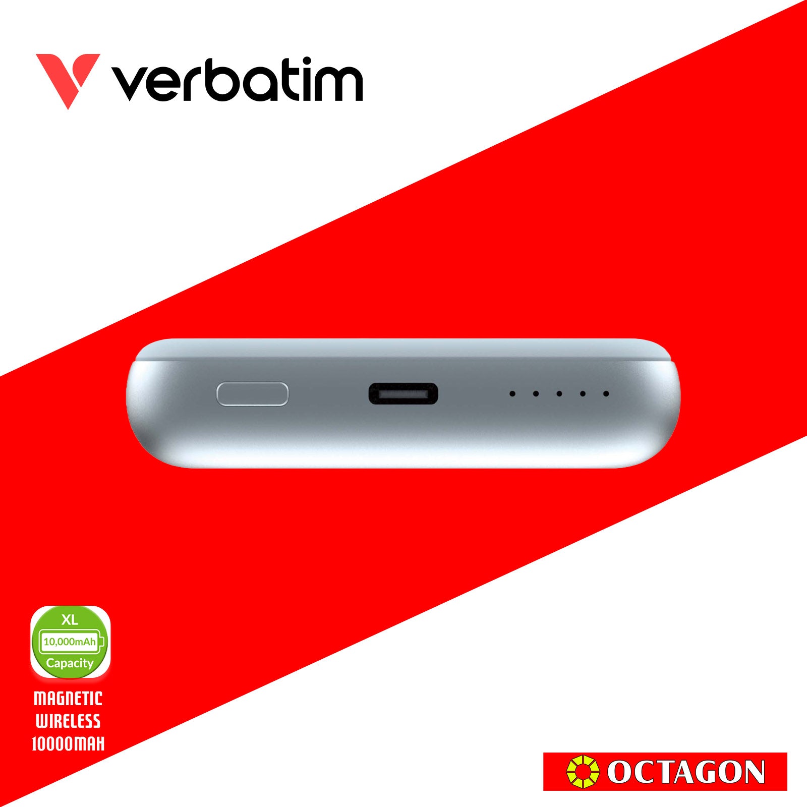 VERBATIM 32247 MAGNETIC WL 10000 MAH POWER PACK MCP - PD 20W MWC 15W BLUE