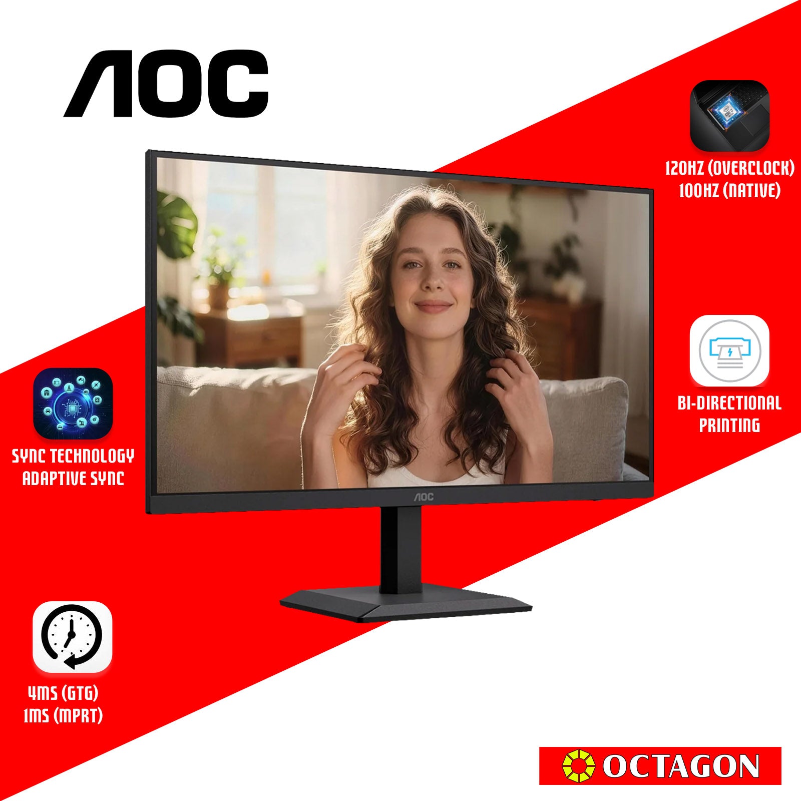 AOC 22B40HM 21.5 VA 120HZ FHD MONITOR