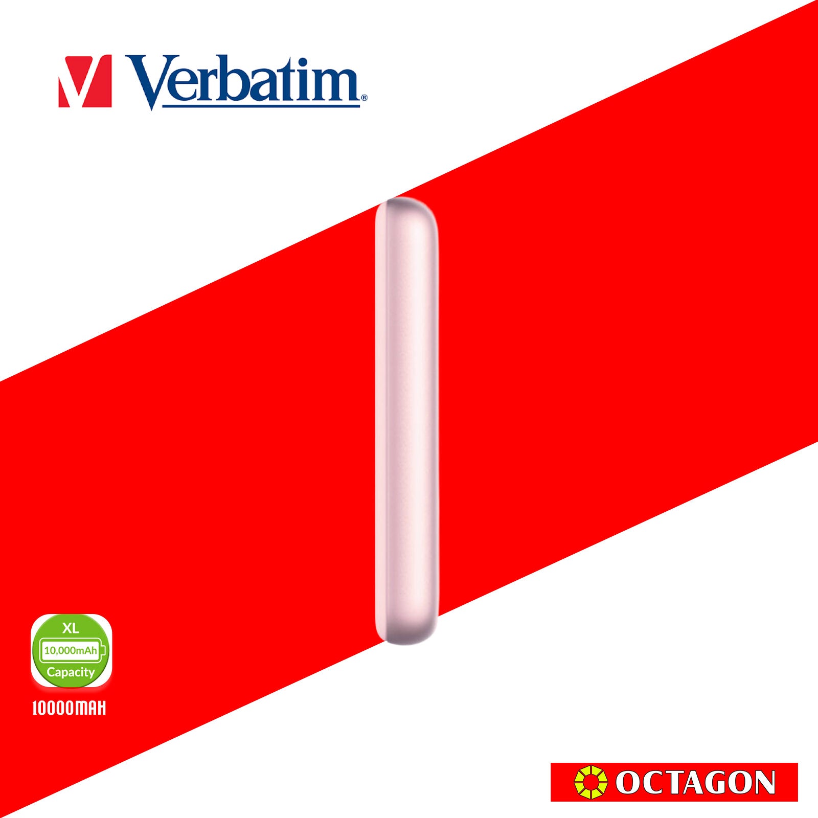 VERBATIM 32248 MAGNETIC WL 10000 MAH POWER PACK MCP - PD 20W MWC 15W PINK