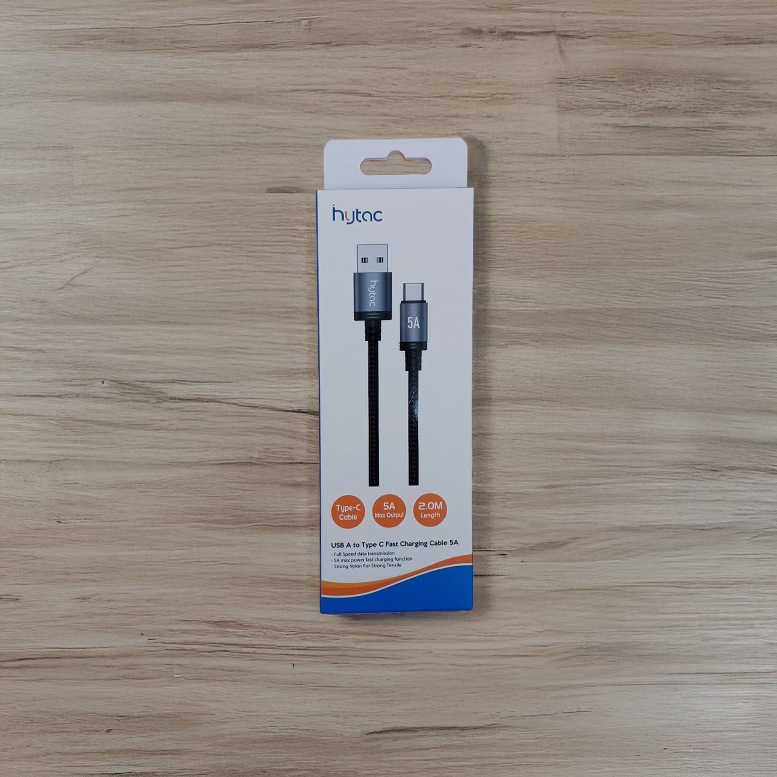 HYTAC HCC203C USB A TO TYPE C FAST CHARGING CABLE 5A 2M BLACK