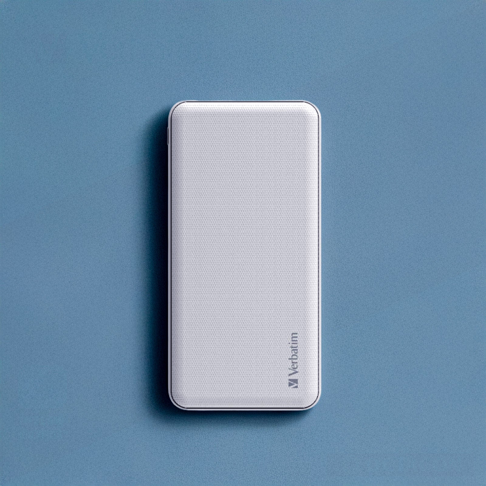 VERBATIM 66548 GRID PATTERN POWER BANK DUAL 10000 MAH INPUT/OUTPUT (TYPE-C AND MICRO USB POWER INPUT) WHITE