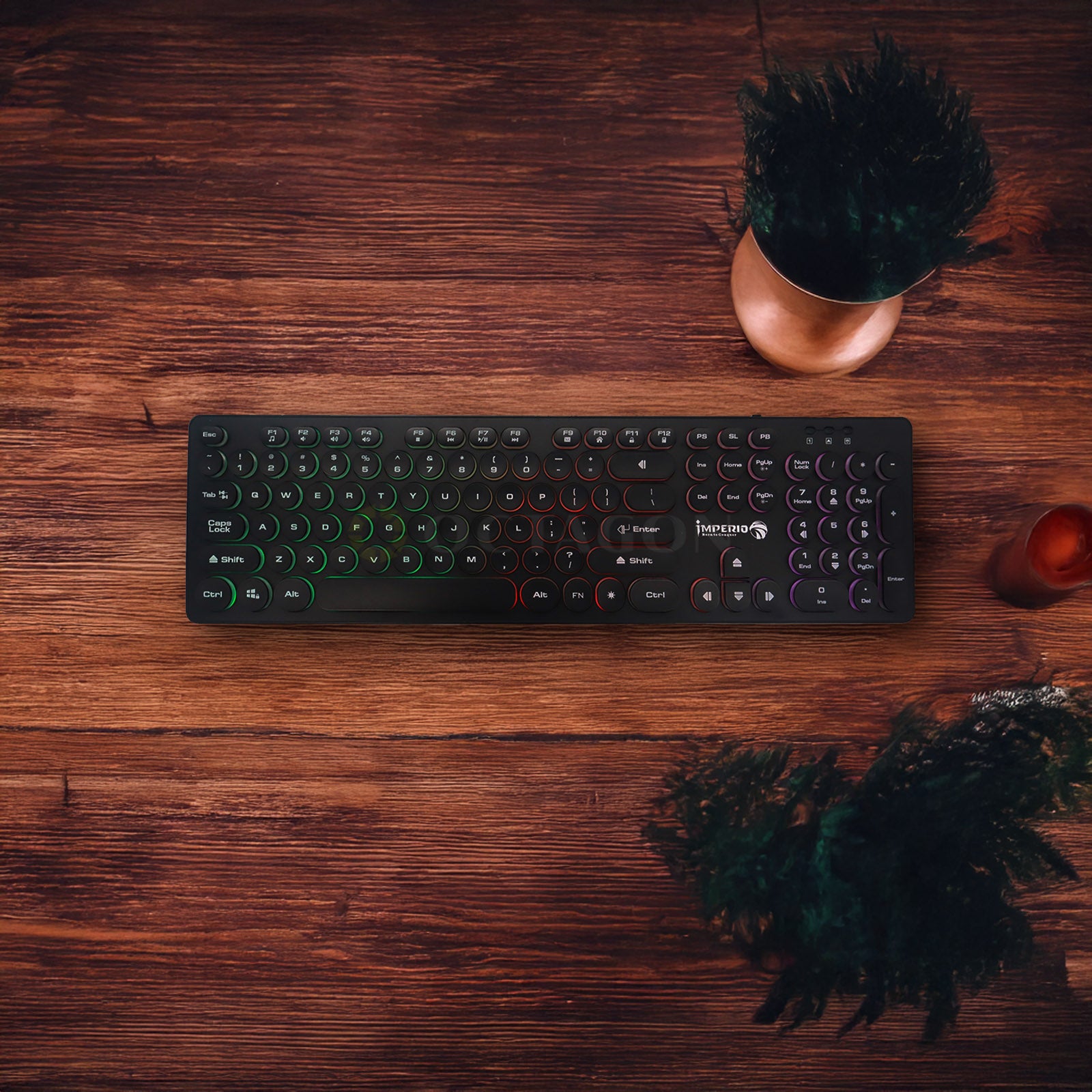 IMPERIO IKBL-K500 GAMING KEYBOARD US LAYOUT RAINBOW BACKLIGHT