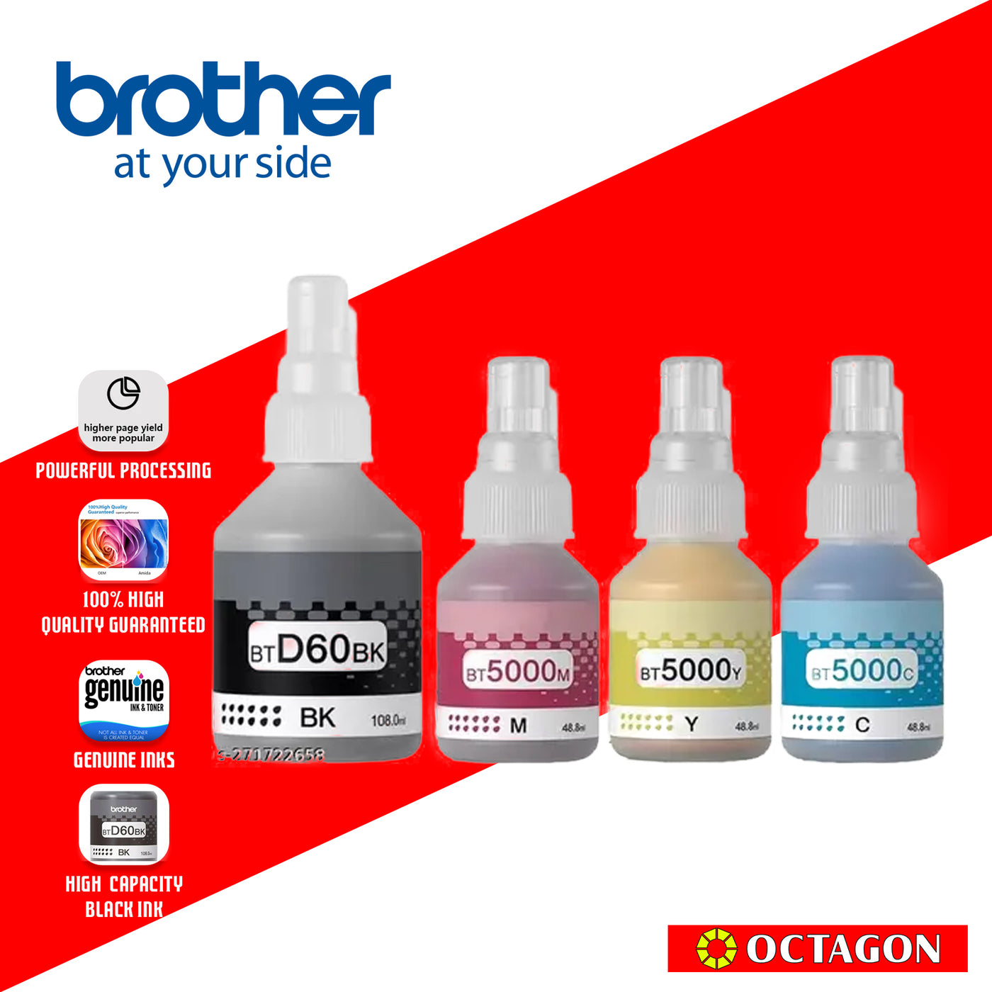 Bsb Ink Large Brother Btd-60Bk Black Ink Bottle – Octagon Computer Superstore