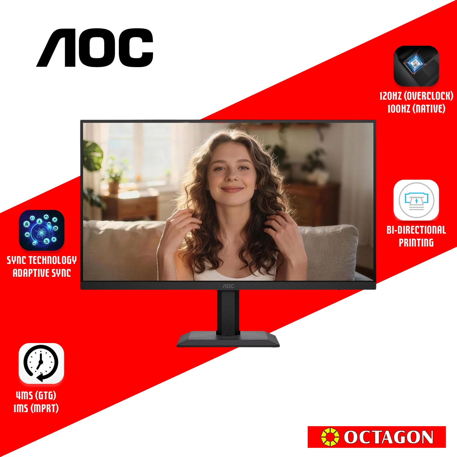 AOC 22B40HM 21.5 VA 120HZ FHD MONITOR