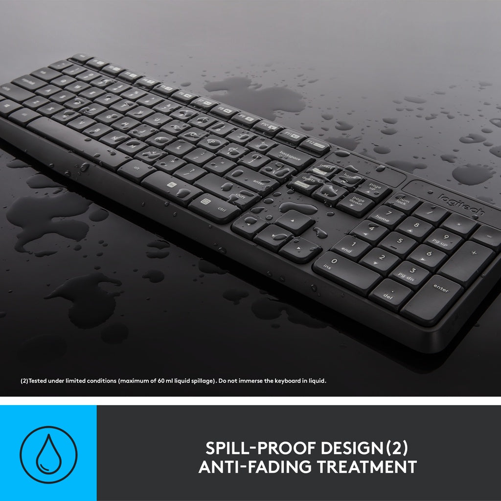 LOGITECH MK235 BLACK WIRELESS KEYBOARD AND MOUSE COMBO
