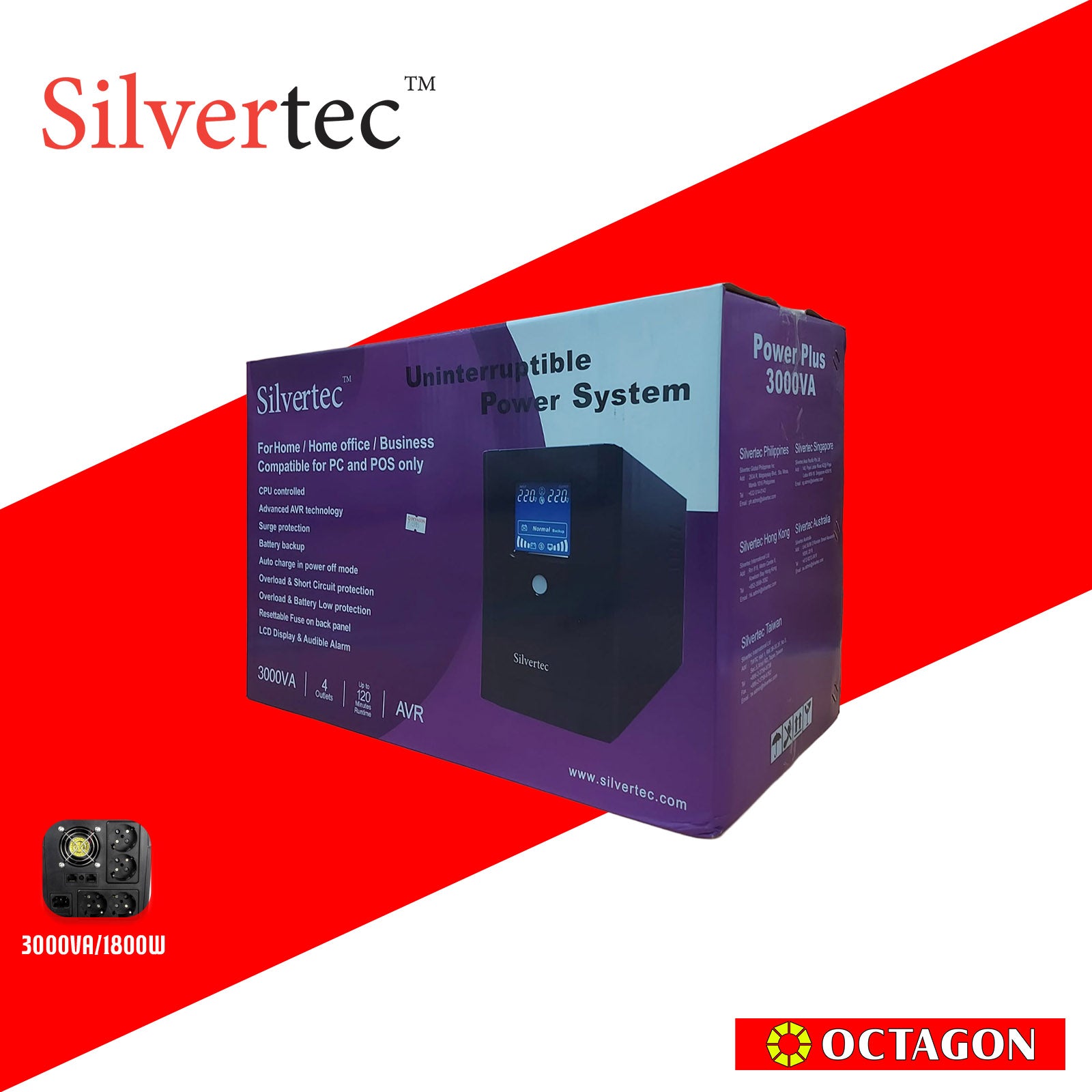 SILVERTEC POWERPLUS 3000PVA UPS