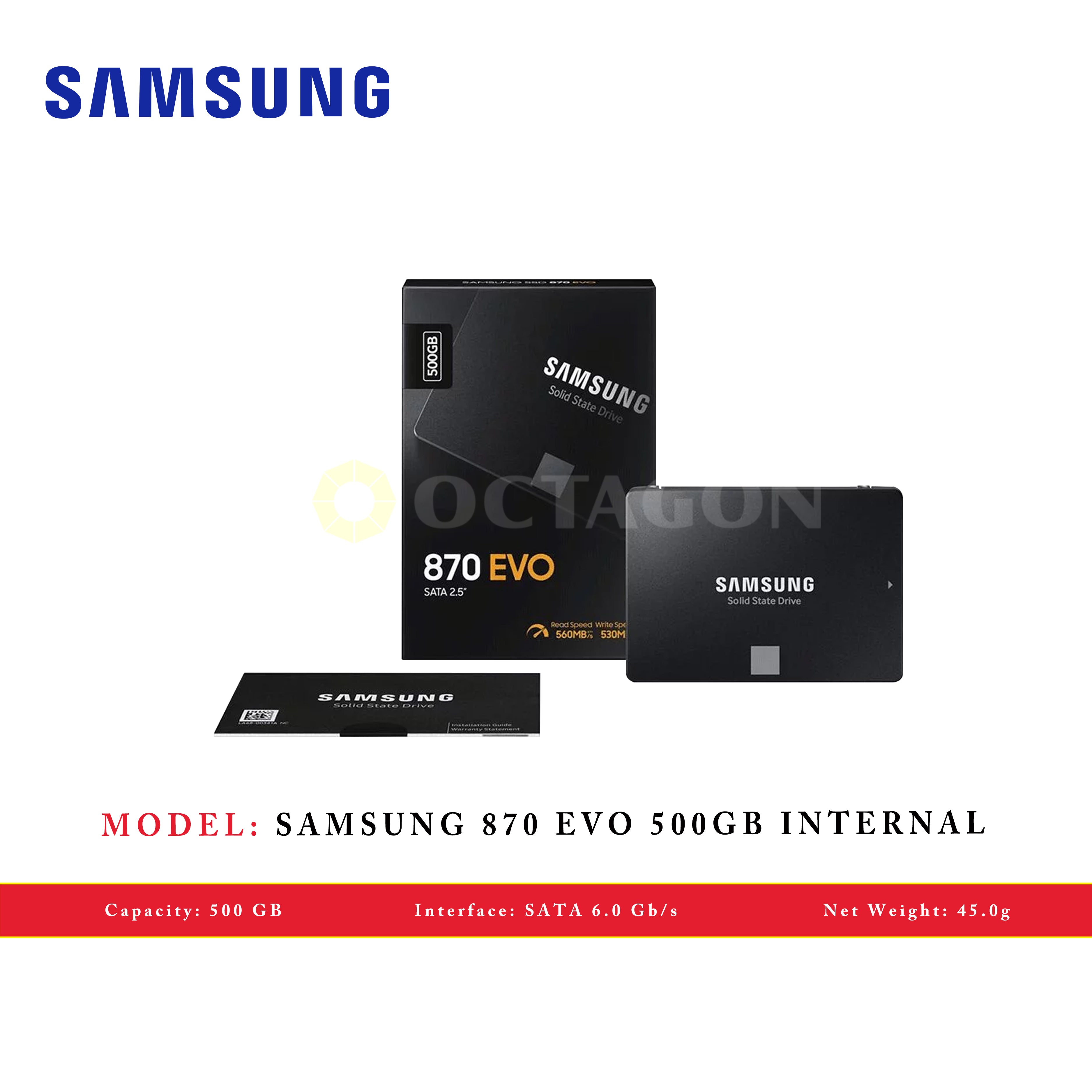 SAMSUNG SSD 500GB 870 EVO SATA - Main Image