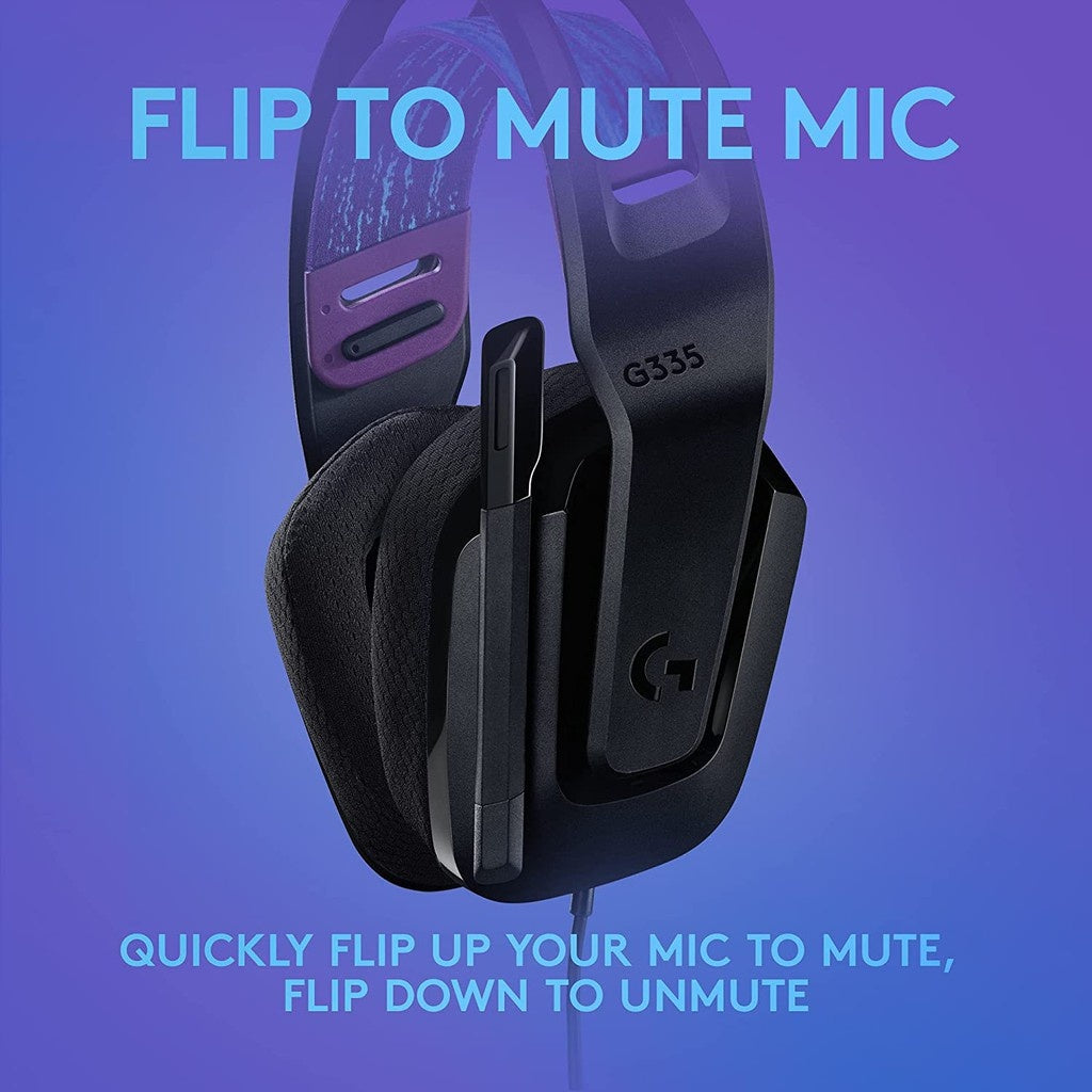 LOGITECH G335 BLACK HEADSET 3.5MM SINGLE JACK GAMING