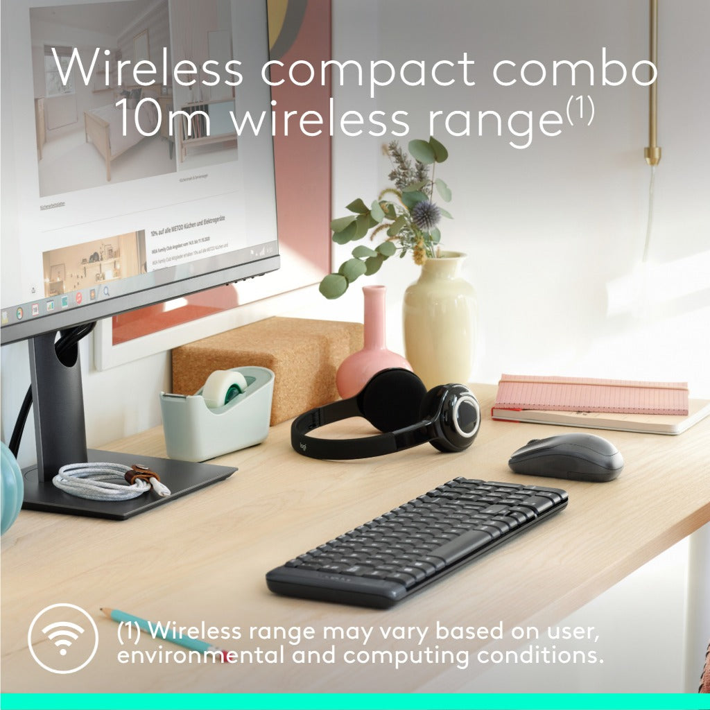 LOGITECH MK220 WIRELESS COMBO KEYBOARD & MOUSE COMPACT