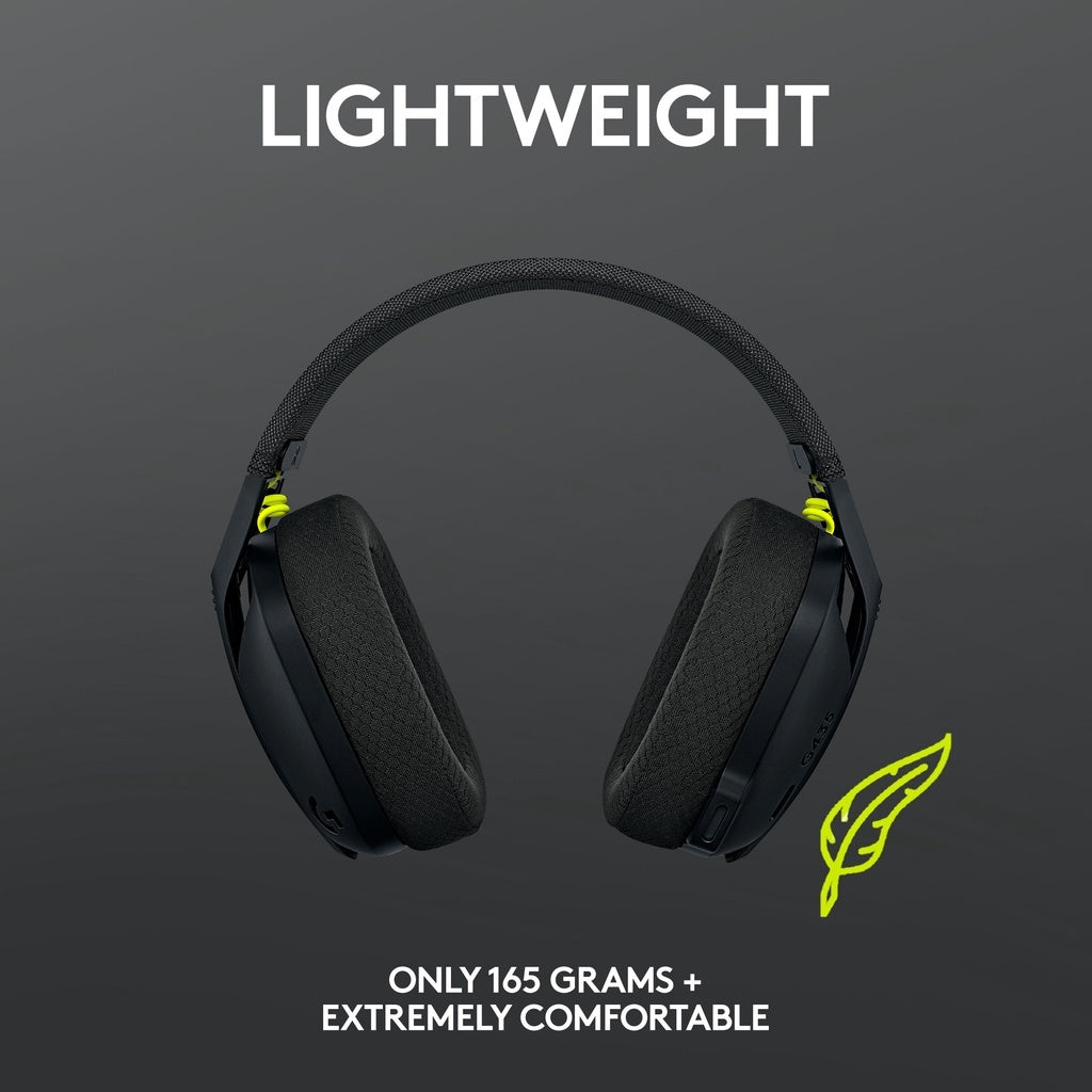 LOGITECH G435 BLACK HEADSET WIRELESS/BLUETOOTH GAMING LIGHTSPEED