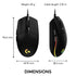 LOGITECH G102 BLACK LIGHTSYNC GAMING MOUSE 6 BUTTONS 8000DPI RAINBOW LED
