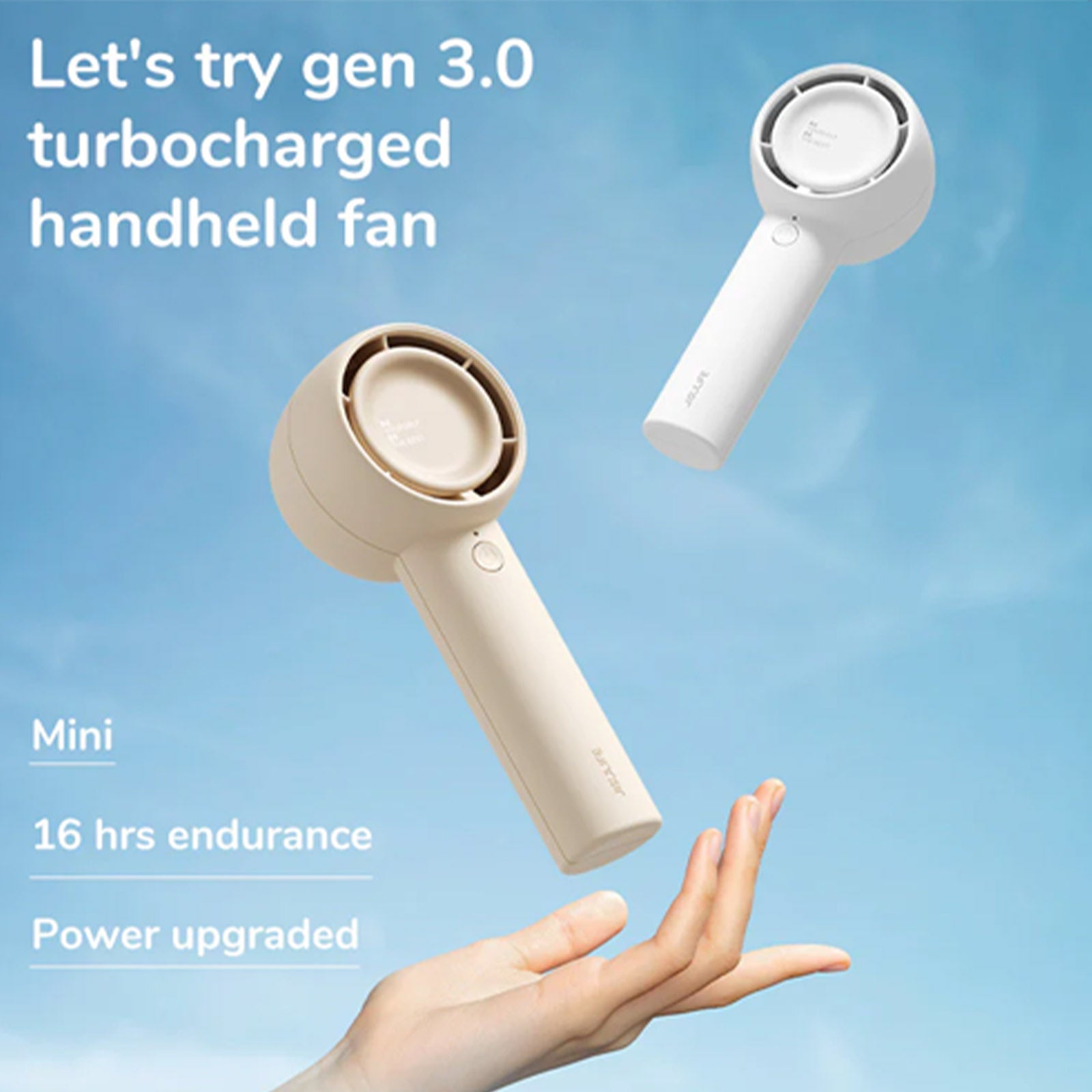 JISULIFE LIFE5 2000MAH WHITE HANDHELD FAN