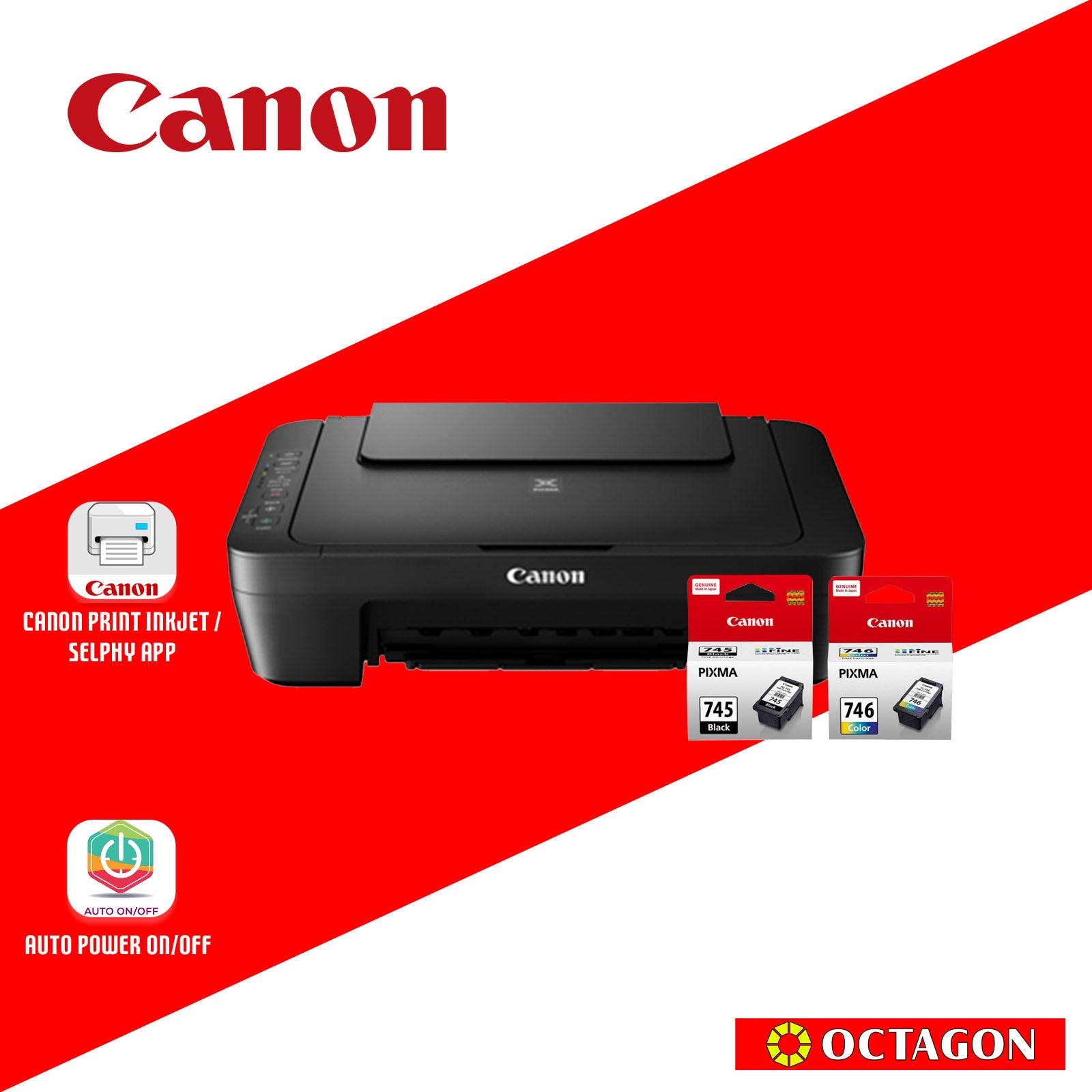 CANON PIXMA MG3070S BLACK WIRELESS