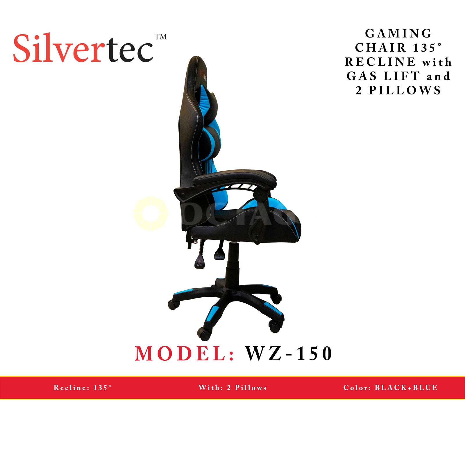 SILVERTEC WZ-150 BLUE CHAIR RECLINE 135°