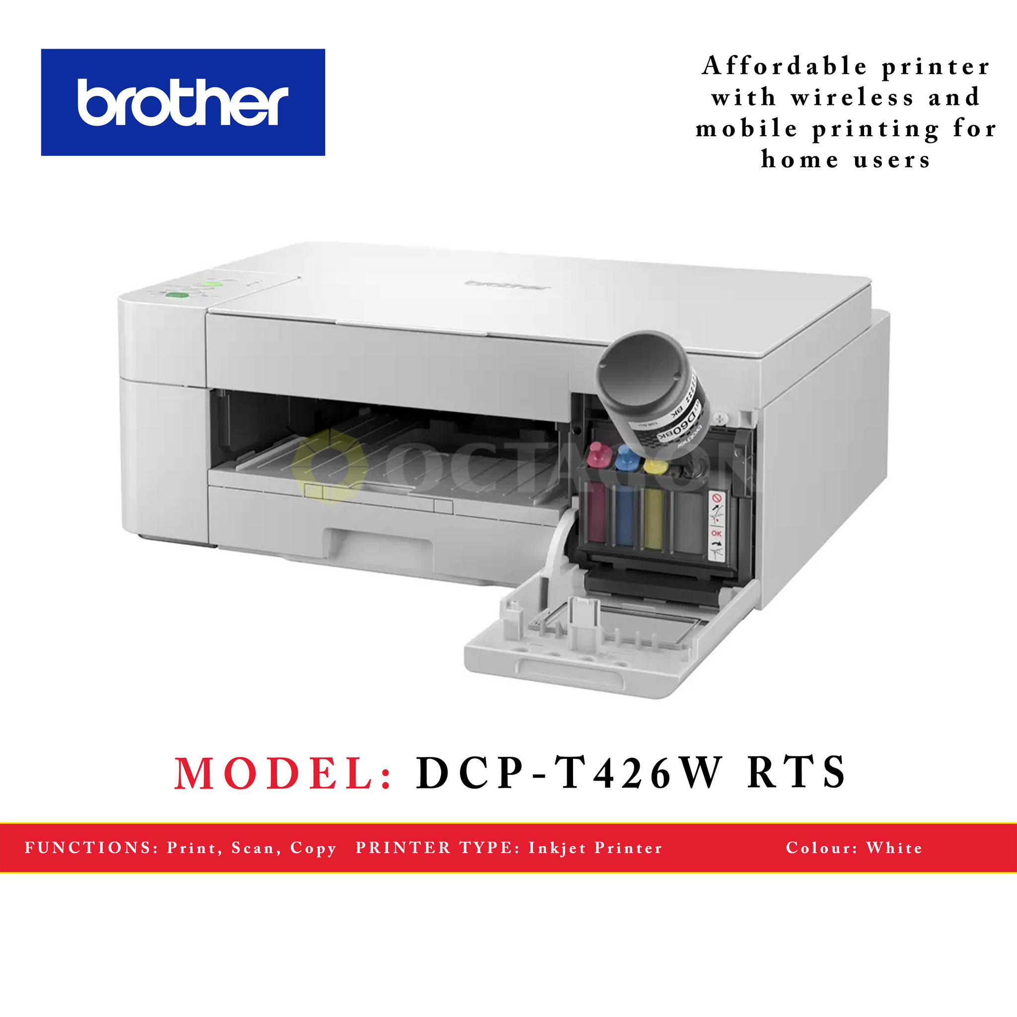 Impresora Multifuncional Brother modelo DCP-T426W Wifi