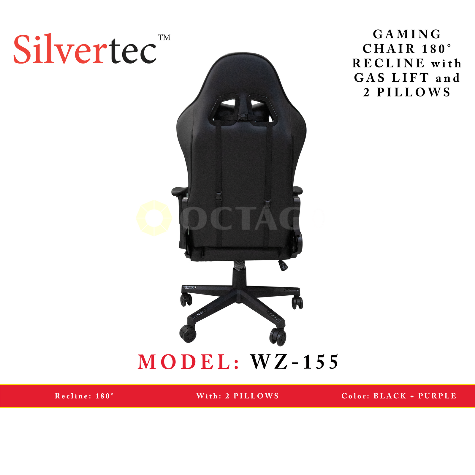 SILVERTEC WZ-155 PURPLE CHAIR RECLINE
