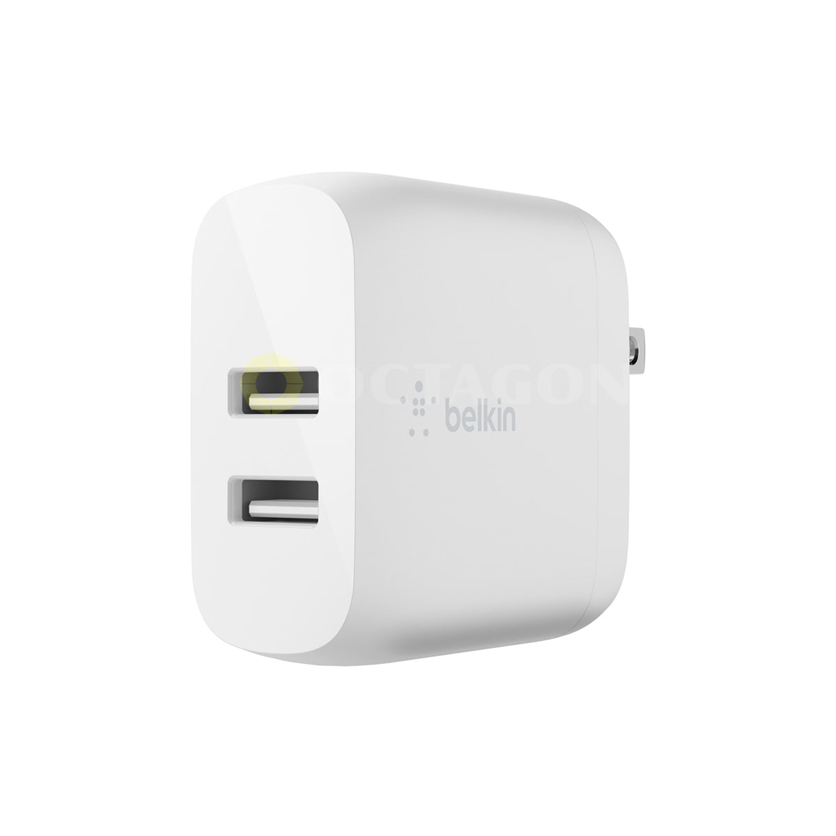BELKIN DUAL 24W USB-A WALL CHARGER WHITE WCB002DQWH