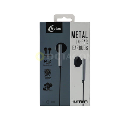 HYTAC HME803 SILVER METAL EARPHONE WITH MIC