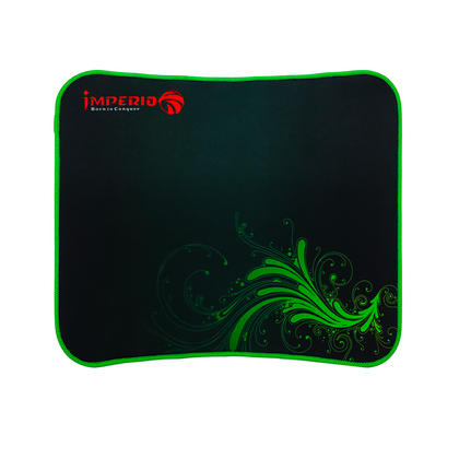 IMPERIO IMP-02-GR GREEN STITCHES GAMING MOUSE PAD 300X350X3MM