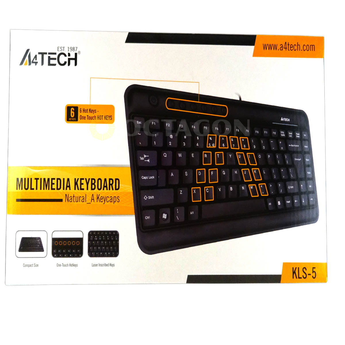 A4 TECH KLS-5 BLK USB X-SLIM KEYBOARD US LAYOUT
