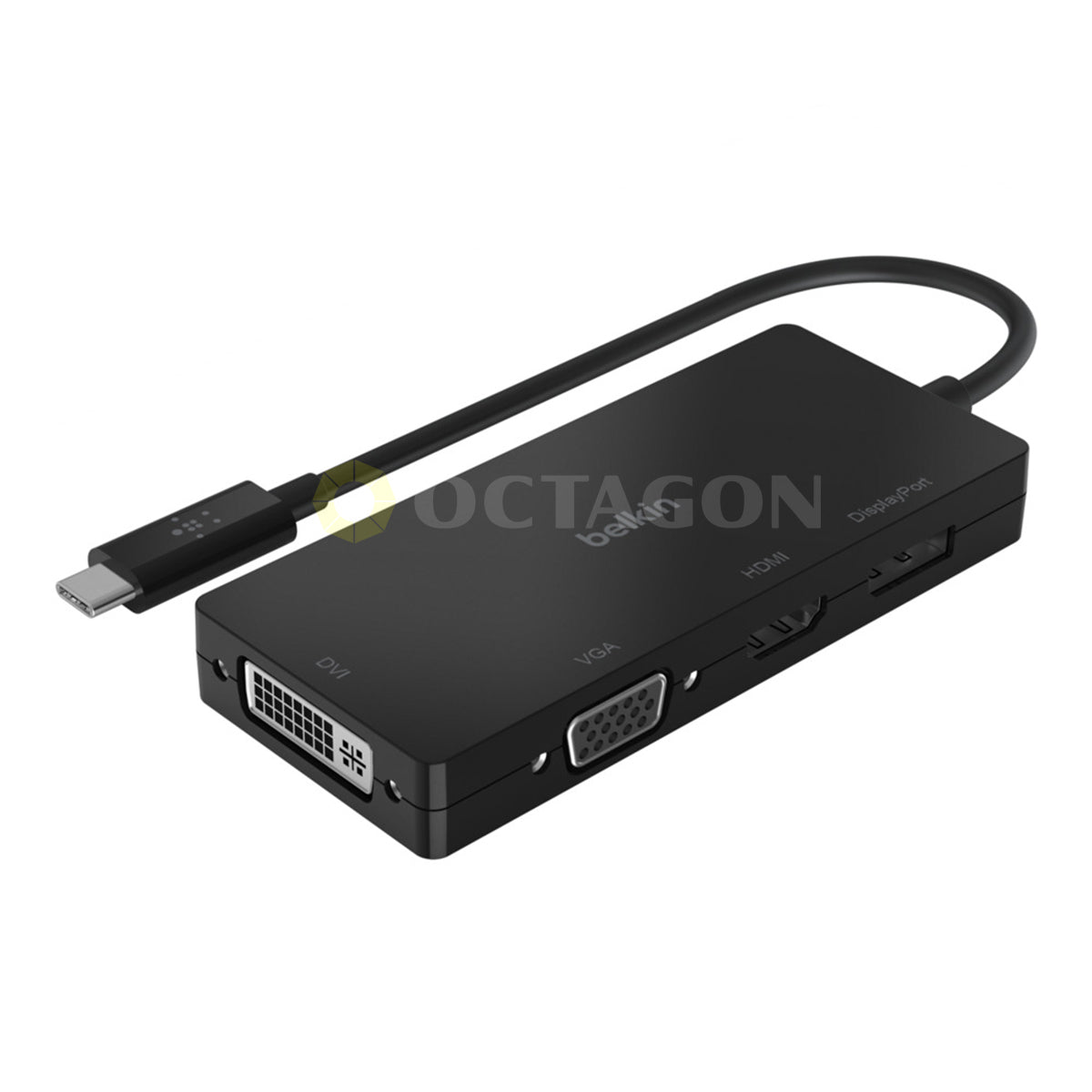 BELKIN USBC TO HDMI/VGA/DVI/DISPLAYPORT BLACK ADAPTER AVC003BTBK