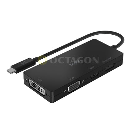 BELKIN USB-C TO HDMI/VGA/DVI/DISPLAYPORT  BLACK ADAPTER AVC003BTBK