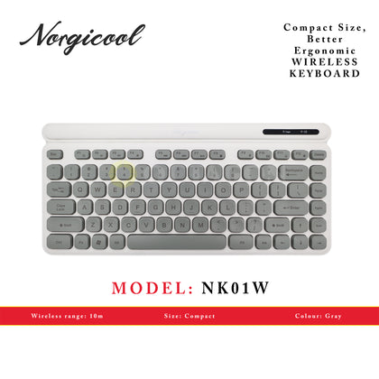 NORGICOOL NK01W-GY WL KEYBOARD GRAY