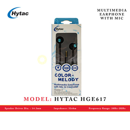 HYTAC HGE617 BLACK/LIGHT BLUE 3.5MM
