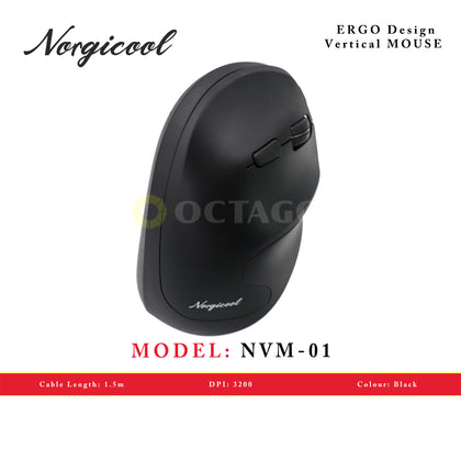 NORGICOOL NVM01-BK USB VERTICAL MOUSE