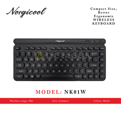 NORGICOOL NK01W-BK WL KEYBOARD BLACK