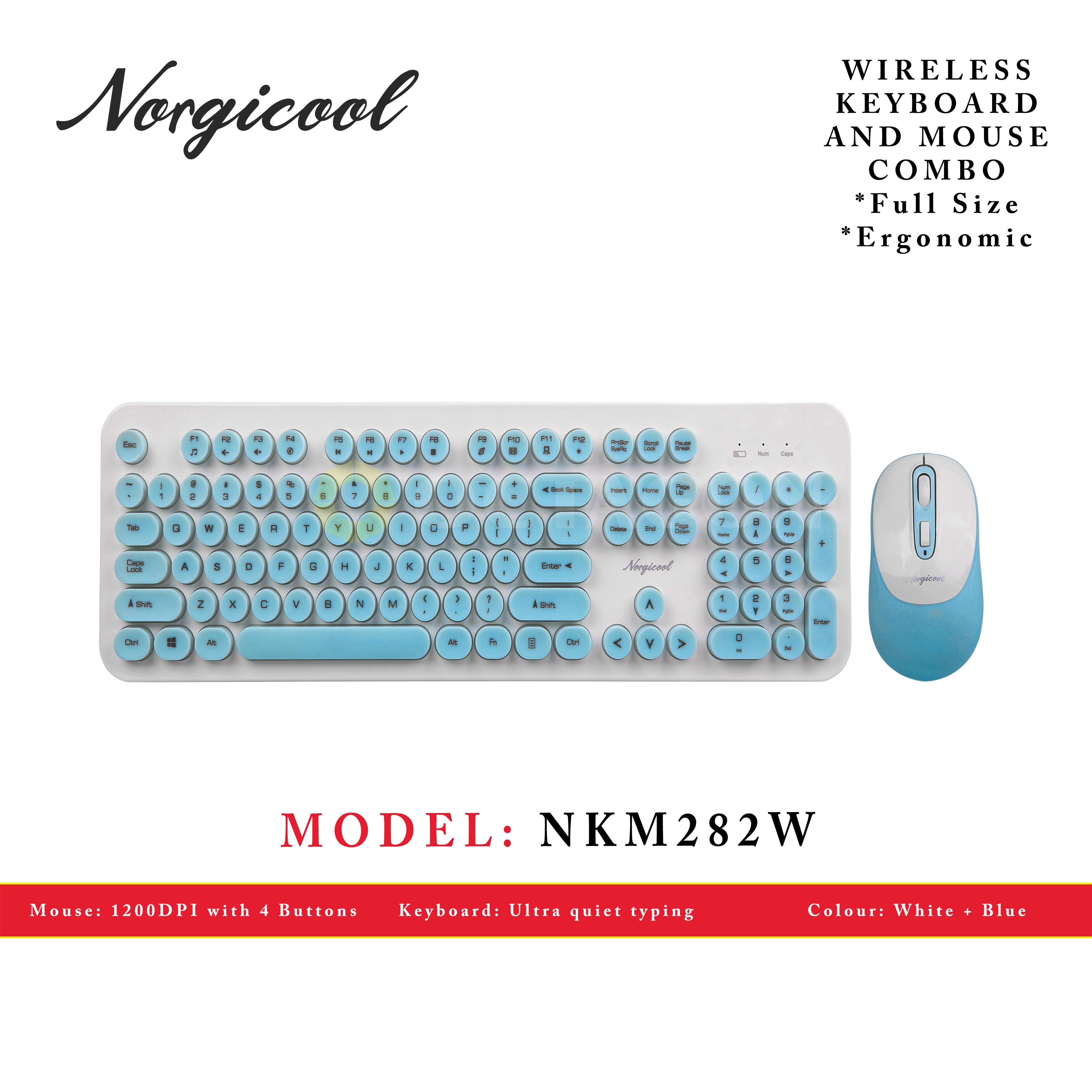 NORGICOOL NKM282W-BL COMBO WL KEYBOARD