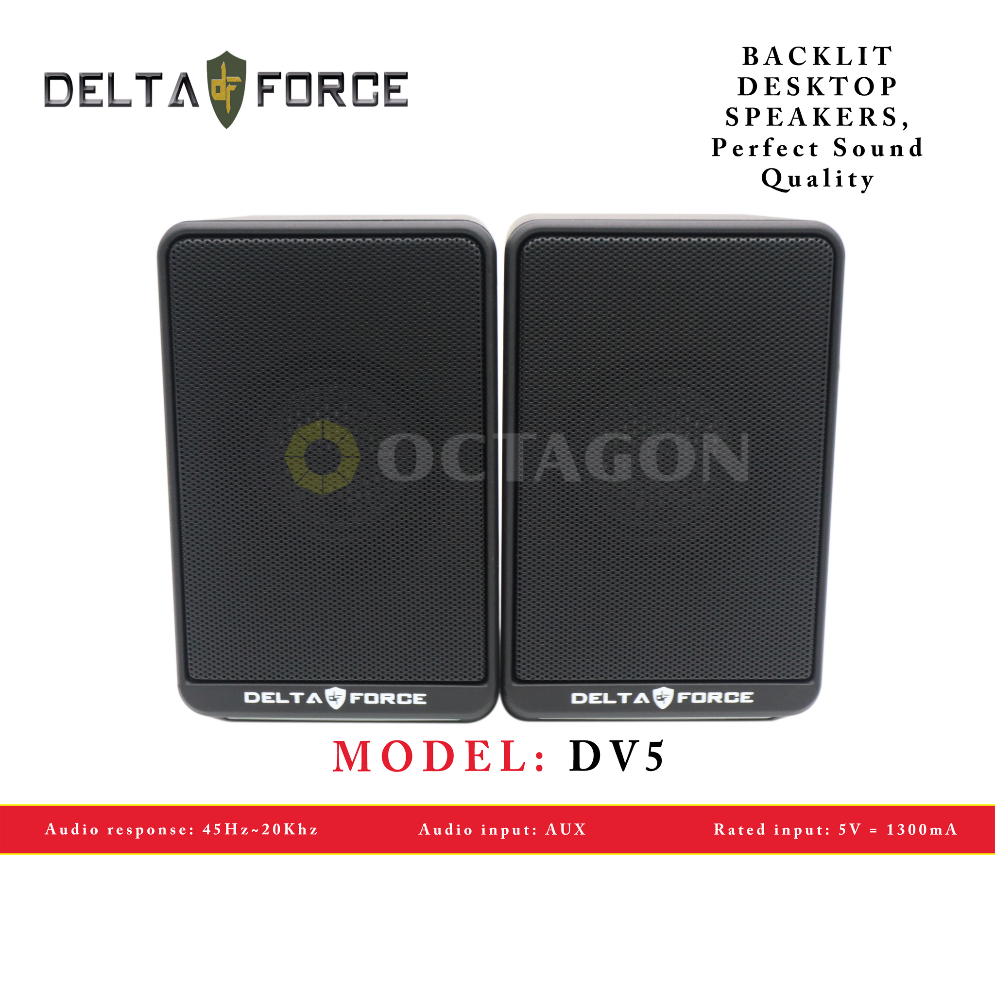 DELTA FORCE DV5 USB 2.0 SPEAKER 3W*2 RGB