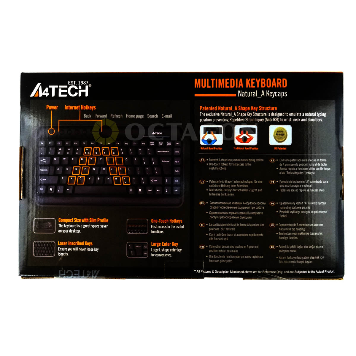 A4 TECH KLS-5 BLK USB X-SLIM KEYBOARD US LAYOUT