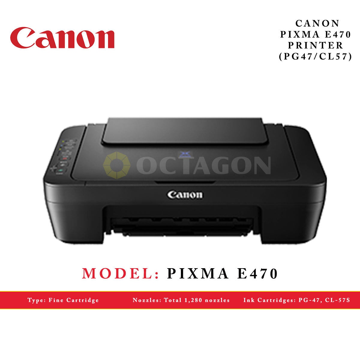 CANON PIXMA E470 PRINTER (PG47/CL57)