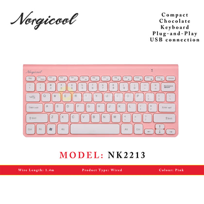 NORGICOOL NK2213-PK USB KEYBOARD COMPACT